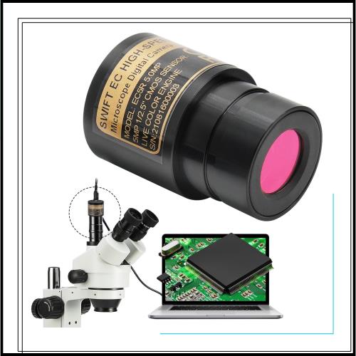 SWIFT EC5R 顕微鏡デジタル接眼レンズ 電子アイピース 顕微鏡用 500万画素 5MP HD USB2.0 カメラ バージョンアップ Windows/Mac OS対応