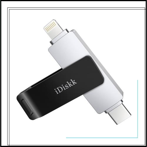 【Apple Mfi認証済 iPhone16/15】iDiskk iPhone usbメモリー 256GB 外付けフラッシュドライブ ディスク 【Lightning＋Type-Cコネクタ搭載