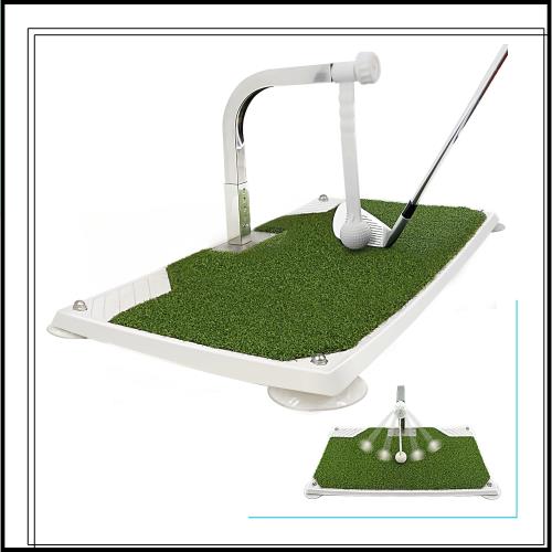 ゴルフ練習器具 スイング 練習 マット ゴルフスイングトレーナー ゴルフ練習 高さ5段階調節 室内 家庭用ゴルフクラブ練習シミュレーター