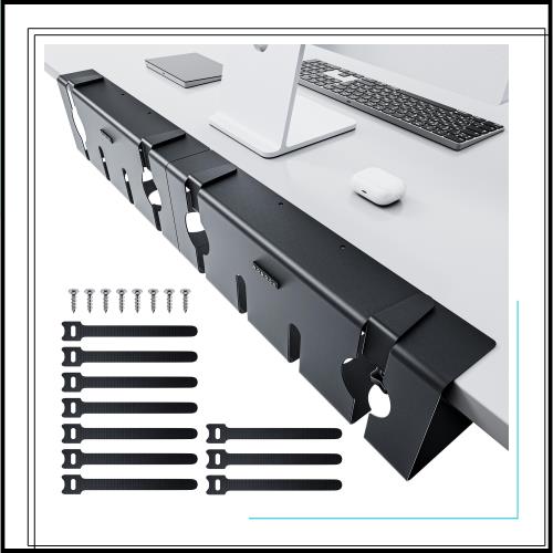 NODOCA ケーブルトレー 配線 整理 ケーブル収納 人気版 穴あけ不要 デスク 配線 長さ430ｍｍ ケーブルトレー デスク下 コンセント収納 ケ