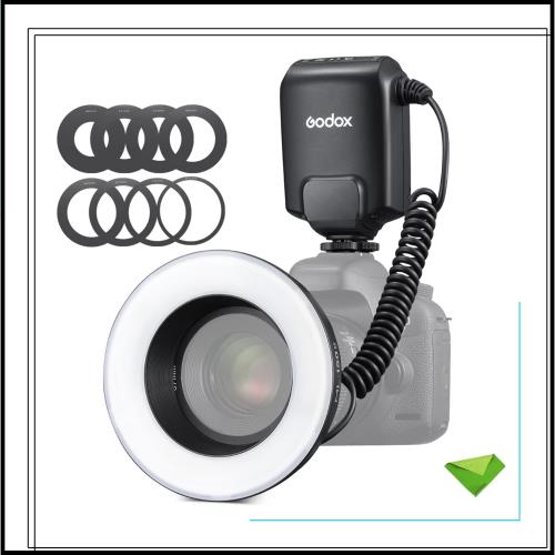 Godox ML-150II マクロ LED リング フラッシュ スピードライト GN12 0.1-2s リサイクル時間 5800K±200K ソニー キャノン ニコン 富士 オ