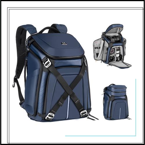 [K＆F Concept] カメラバッグ リュック バックパック 大容量 25L 三脚 15.6インチPC収納可 ショルダーバッグ 一眼レフカメラ用バッグ 防水