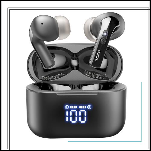 TOZO T20 ワイヤレスイヤホン 2025 極上の音体験 残量確認LEDディスプレイ EQカスタマイズ プレミアムサウンド 専用アプリ対応 タッチ制
