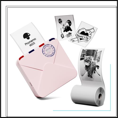 Phomemo M02S サーマルプリンター スマホ対応 ミニプリンター モバイルぷりんたー 300DPI ラベルライター ステッカー印刷機 ポケットぷり