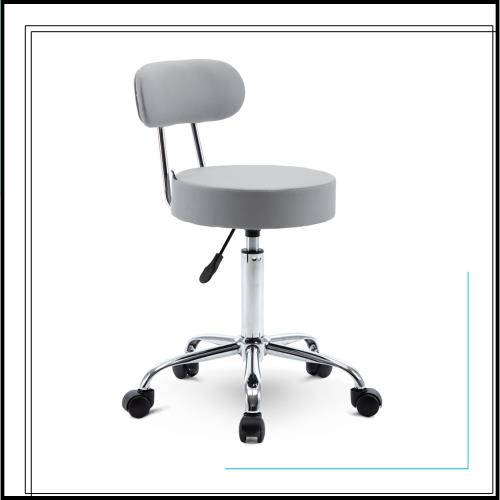 Altrobene 丸椅子 背もたれ付き カウンターチェア キャスター付き 昇降式 スツール 座り心地がいい 高さ調整 椅子 360°回転 診察椅子 キ