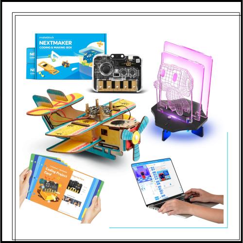 Makeblock Nextmaker 3-in-1 おもちゃ キット STEM 教育コーディングキット 8-10歳子供向け STEM おもちゃ 科学キット 子供向けのコーデ