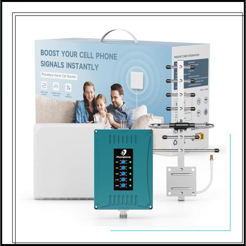 家庭用携帯電話シグナルブースター｜KDDI au、NTTドコモ、ソフトバンクの全キャリアに対応｜高利得指向性外部アンテナ｜バンド1、3、6、8