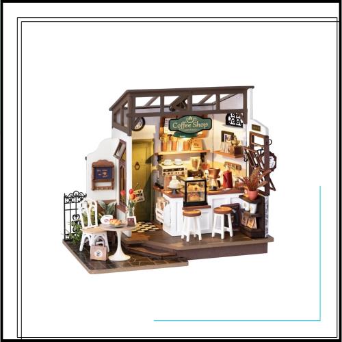 Rolife ミニチュアハウス カフェ 喫茶店 NO.17 Caf? ミニチュアハウスキットドールハウス DIY 立体パズル LED 手作りキット 組み立て 木 4,983円