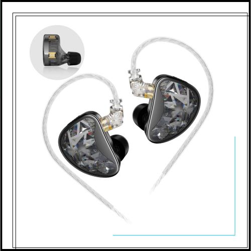 KZ AS24 インイヤーモニターヘッドホン 24BAドライバー 高性能IEMイヤホン 8段階チューニングスイッチ付き ノイズアイソレーション有線イ