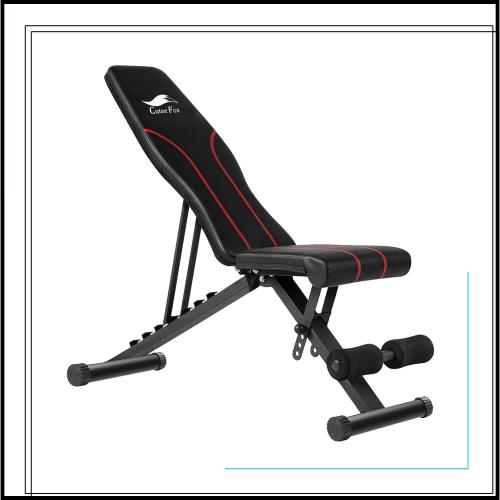 CuteeFox トレーニングベンチ マルチシットアップベンチ 折り畳み フラットベンチ 角度調節簡単 腹筋 背筋 ダンベルベンチ 収納便利 CTF