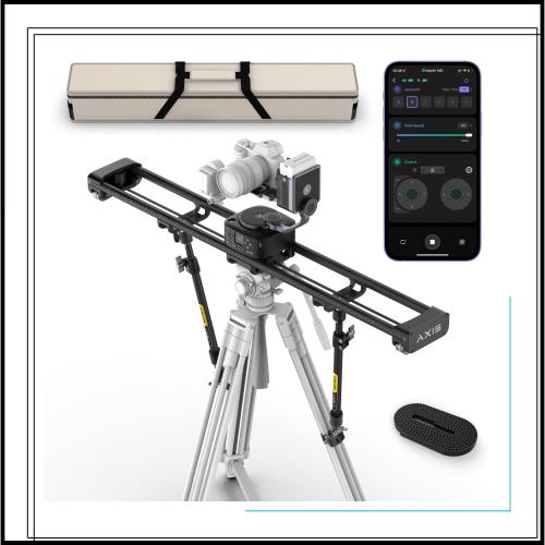 Zeapon AXIS 100 Pro (3軸) 多軸電動カメラスライダー、39インチ/100cm デジタル一眼レフカーボンファイバー電気トラック、LCD画面アプリ