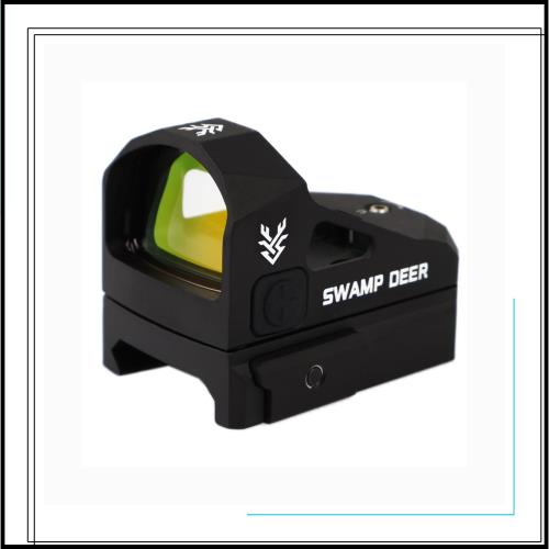 SWAMP DEER OPTICS HD1x24 Mini ドットサイト ダットサイト 1500gまでの耐衝撃性能オープンドットサイト 20mmレール対応照準器(BK)