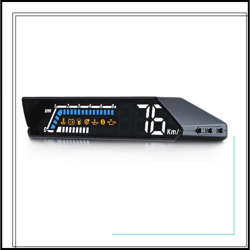 GIGC 車 ヘッドアップディスプレイ、OBD2 メーター、タコメーター、マルチメーター、アラーム機能付き、多機能デジタルHUD