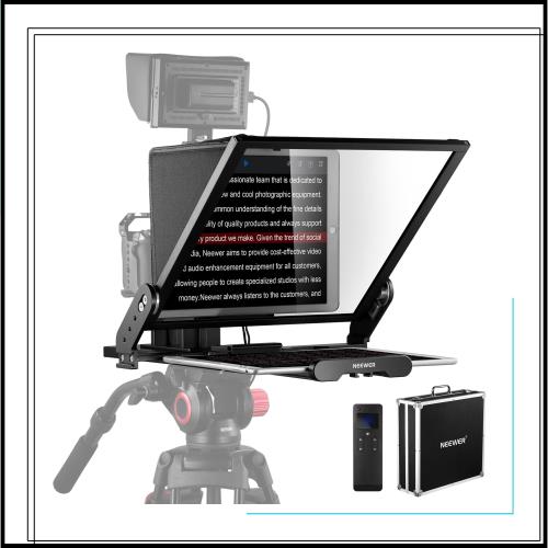 NEEWER プロンプター X17 II 新版カメラマウントQRプレート/17インチHDビームスプリッター付き RT113リモコン＆アプリ制御 全金属製フレー