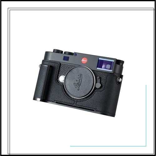 SIUTATDSH カメラハーフケース Leica M11/M11-P用 ビンテージメタル 本革 カメラ保護ケース スタイリッシュ ポータブル 耐衝撃 (ブラック