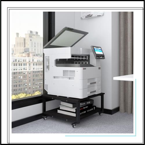 PUNCIA 2段 プリンター台 幅60cm 奥行60cm 高30cm ワゴン キャスター付き プリンターラック 収納棚 大型 プリンター 置き 台 省スペース