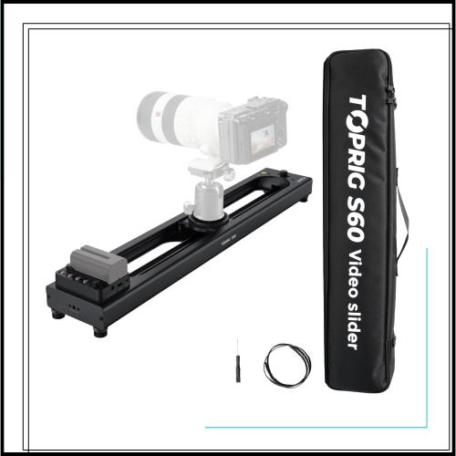 Accsoon Toprig S60 電動カメラスライダー 60cmカメラレール APP/手動の2種類の制御方式 120°パノラマ 垂直最大荷重2.5 kg 水平最大荷重