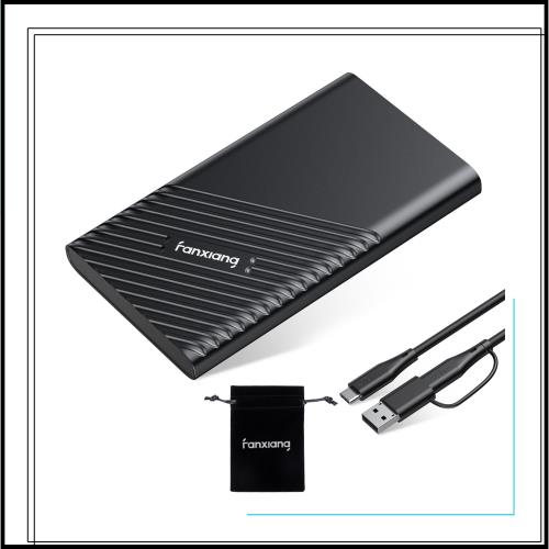 fanxiang SSD 外付け 4tb【PS4/PS5動作確認済】USB Type-C 【最大読込2,050MB/s】 小型 ポータブルssd Mac対応 防滴防塵 耐衝撃 アルミ筐