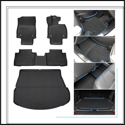 Jiooy レクサス 新型 NX系 フロアマット+セカンドマット+ラゲッジマット 4点セット Lexus NX250 NX350h NX450h+ 3D立体マット 車種専用設