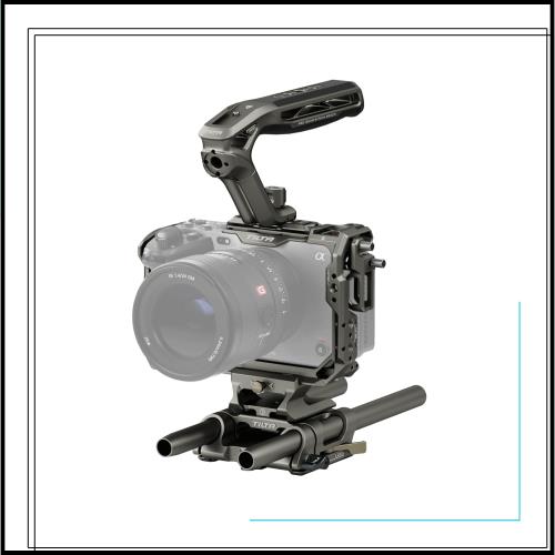 TILTA カメラケージ FX3 FX30 Xenoトップハンドル、LWSベースプレートアダプター タイプIII、ユニバーサル15mm LWSベースプレート ベーシ