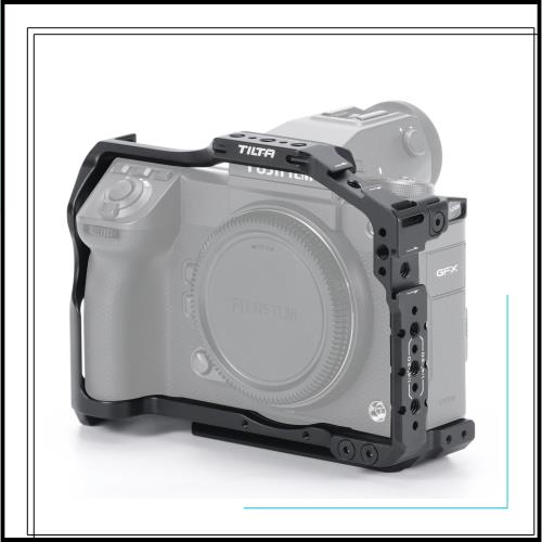 TILTA 富士フイルム GFX100 II対応フルカメラケージ デュアル15mmロッドホルダー、HDMI・USB-Cケーブルクランプ付 TA-T62-FCC-B