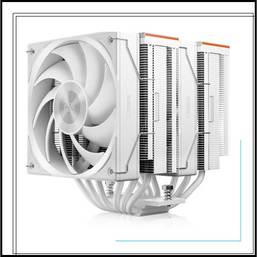 PCCOOLER CPS RZ620 WH CPU冷却器265W TDP CPUエア冷却器シングルタワー6ヒートパイプCPU冷却システム、2Pcs CPUエア冷却器F5 R120 120mm