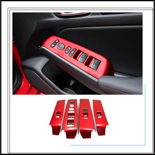 ZUNEIGUNG ホンダ 新型 シビック に適合 For CIVIC 11代目 FL型 2021年~ ー ウインドウ リフト ボタン フレーム 窓装飾ステッカーパーツ