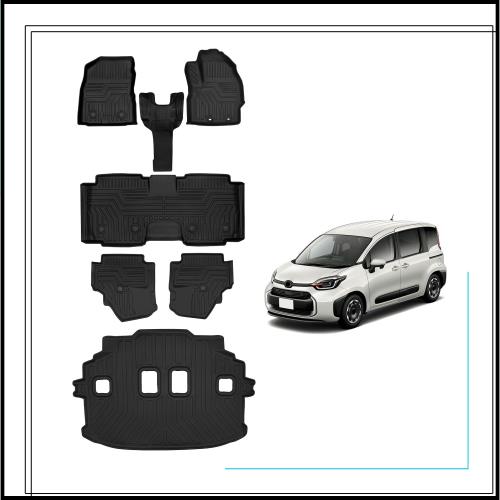 新型 シエンタ 10系 MXP 7人乗り用 専用 フロアマット+セカンドマット+ラゲッジマット 専用設計 SIENTA 10系 MXPC10G MXPL10G MXPL15G 3D