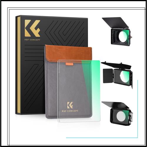 K＆F Concept 1/4ブラックミスト 4”x5.65” 角型フィルター ソフト効果 1/4 コントラスト調整用 ソフト描写用フィルター Tiltaに対応 マッ