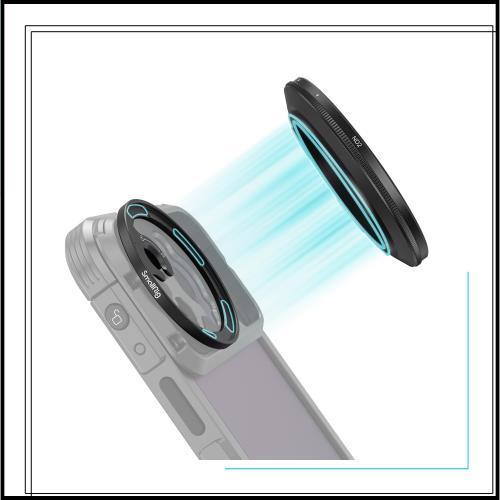 SmallRig 52mm スマートフォン用フィルター 磁気可変 ND フィルターキット ND2-ND32 (1-5 ストップ) VNDフィルター Mマウントフィルター