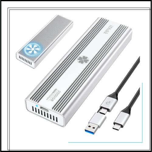 iDiskk 外付け SSD 2TB USB4.0 40Gbps 読込み最大3100MB/秒 高放熱ファン搭載 超高速軽量小型 ポータブル 外部SSDドライブ・ストレージ T
