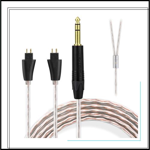 okcsc JBX ヘッドホンケーブル FOSTEX用 リケーブル イヤホン・ヘッドホン用 TH900mk2？TH600？TH610？TH909に適合 OFC 4芯 長さ1.5m 6.3
