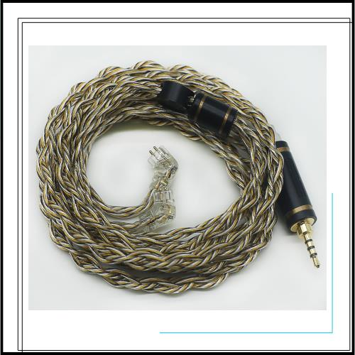 【JSHiFi-Jupiter】QDC2.5mmリケーブル 4芯金メッキと銀メッキとグラフェン線材 2.5mmイヤホンアップグレードケーブル 中華QDCイヤフォン