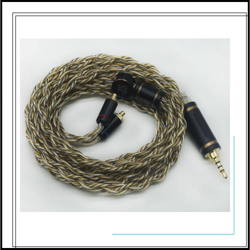 【JSHiFi-Jupiter】MMCX2.5mmリケーブル 4芯金メッキと銀メッキとグラフェン線材 MMCXイヤホンアップグレードケーブル 2.5mmイヤフォン交