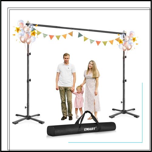 EMART 背景スタンド 260cmx300cm 高さ、幅調節可能 撮影スタンド 折りたたみ式四脚 撮影用 背景スタンドセット グリーンバックスタンド
