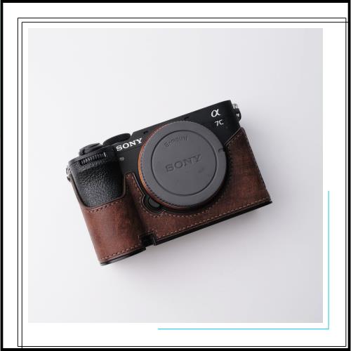 対応 Sony ソニー A7C Mark II α7C2 α7CR A7CR 専用 カメラケース カメラカバー カメラバッグ 本革 【Iborrys 純手作】銀付牛革本体+メ