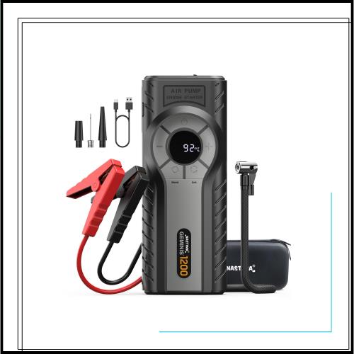 Nastima 車ジャンプスターター 電動空気入れ搭載 12Vバッテリー用 8L