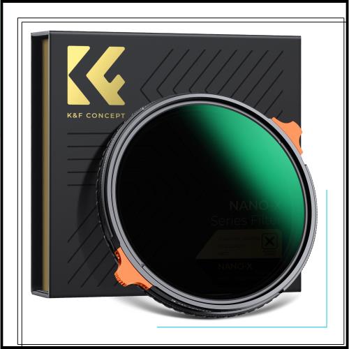 K＆F Concept 55mm 可変NDフィルター ND2-ND32＆CPL TRUE COLOR 1枚2役 多機能フィルター 黄色被り解消可能 両面28層コーティング 光学ガラ