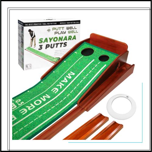 NMILE(エヌマイル) パター練習マット パターマット練習器具 ゴルフ練習器具 トレーニング 自動返球機能 滑らかな傾斜 3m 初心者 上級者