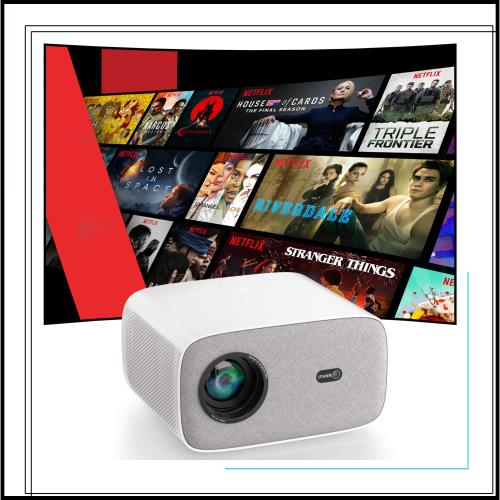 【公式認定アプリNetflix/YouTube/Prime Video内蔵 ＆DoIby対応】プロジェクター家庭用 1000ANSI オートフォーカス 自動台形補正 4K対応 W