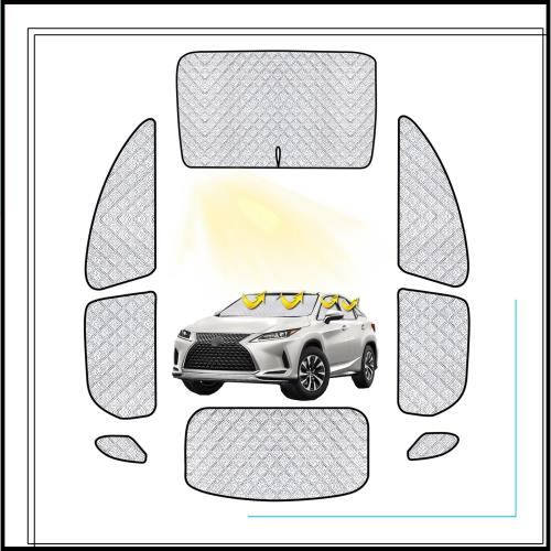 レクサス RX 車中泊 2022~現行 車用 サンシェード フルセット 仮眠 マルチサンシェード 遮光シェード 断熱 車窓日よけ 車中泊 シェード