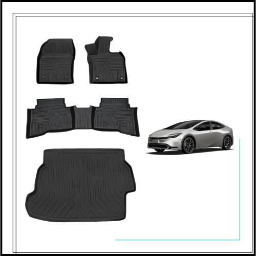 新型 プリウス 60系 専用 フロアマット+ラゲッジマット 専用設計 PRIUS 60 ZVW60 ZVW65 MXWH60 MXWH65 3D立体マット 防水 カーマット TPE