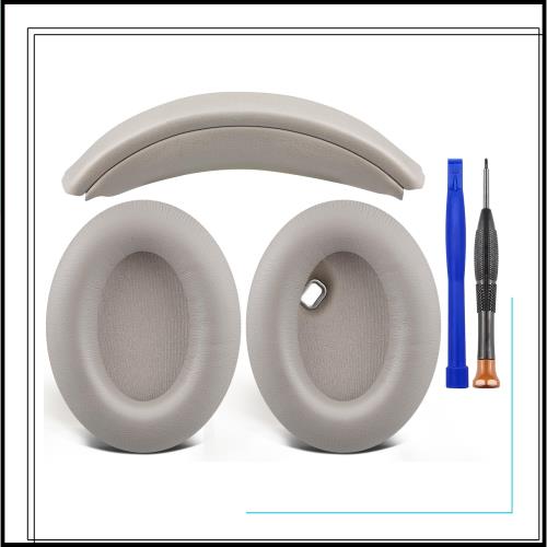 SOULWIT イヤーパッド + ヘッドバンド セット Sony WH-1000XM4 (WH1000XM4) Over-Ear 用 ヘッドセット 交換 キット ヘッドホン 替え パッ