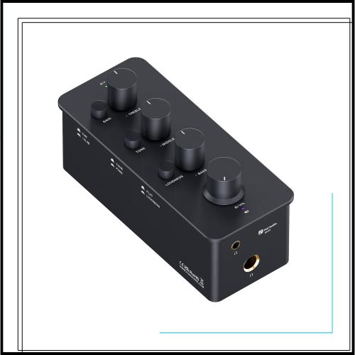 Fosi Audio SK01 ヘッドフォンアンプ イコライザー プリアンプ 充電式 ヘッドホンアンプ トーン制御 ラウドネス補償 エレクトリックギタ