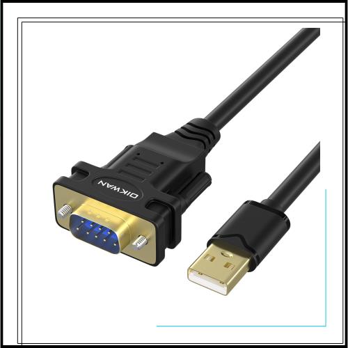 OIKWAN USB - シリアル RS-232 アダプター FTDIチップセット付き USB 2.0 - オス DB9 シリアルケーブル Windows 11、10、8、7、Vista、XP