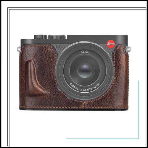 kinokoo Leica ライカ Q3 ケース、kinokoo Leica ライカ Q3 カメラケース 本革 ボディケース バッテリーの交換でき 三脚ネジ穴付き(ブラ
