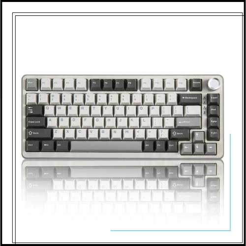 YUNZII B75 PRO 75% ガスケットゲーミングキーボード 無線メカニカルキーボード BT/2.4G/有線 ワイヤレス ホットスワップ 搭載 RGB ノブ