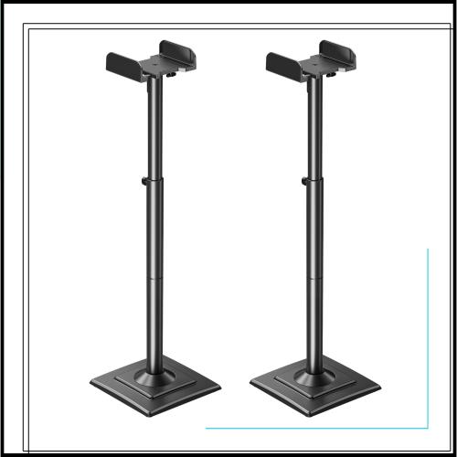 MOUNTUP スピーカースタンド スピーカーマウント 耐荷重5kg 中小型スピーカー 高さ調整可能 本棚スピーカー用 2本セット 日本語説明書付