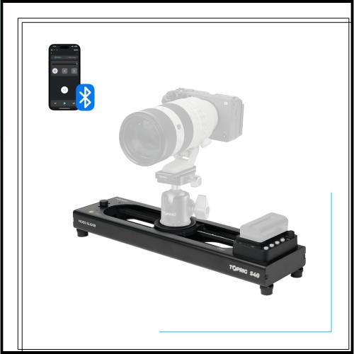 Toprig S40 電動カメラスライダー 16インチ/40cm APP/手動 無線制御 カメラスライダー ビデオモード/タイムラプス 120°パノラマ 垂直荷