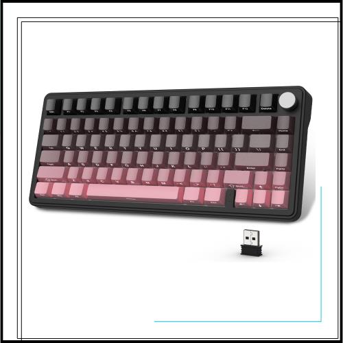 ATTACK SHARK x AJAZZ X85 ゲーミングキーボード メカニカルキーボード bluetooth ワイヤレス 無線 白翡翠スイッチ ガスケットマウント